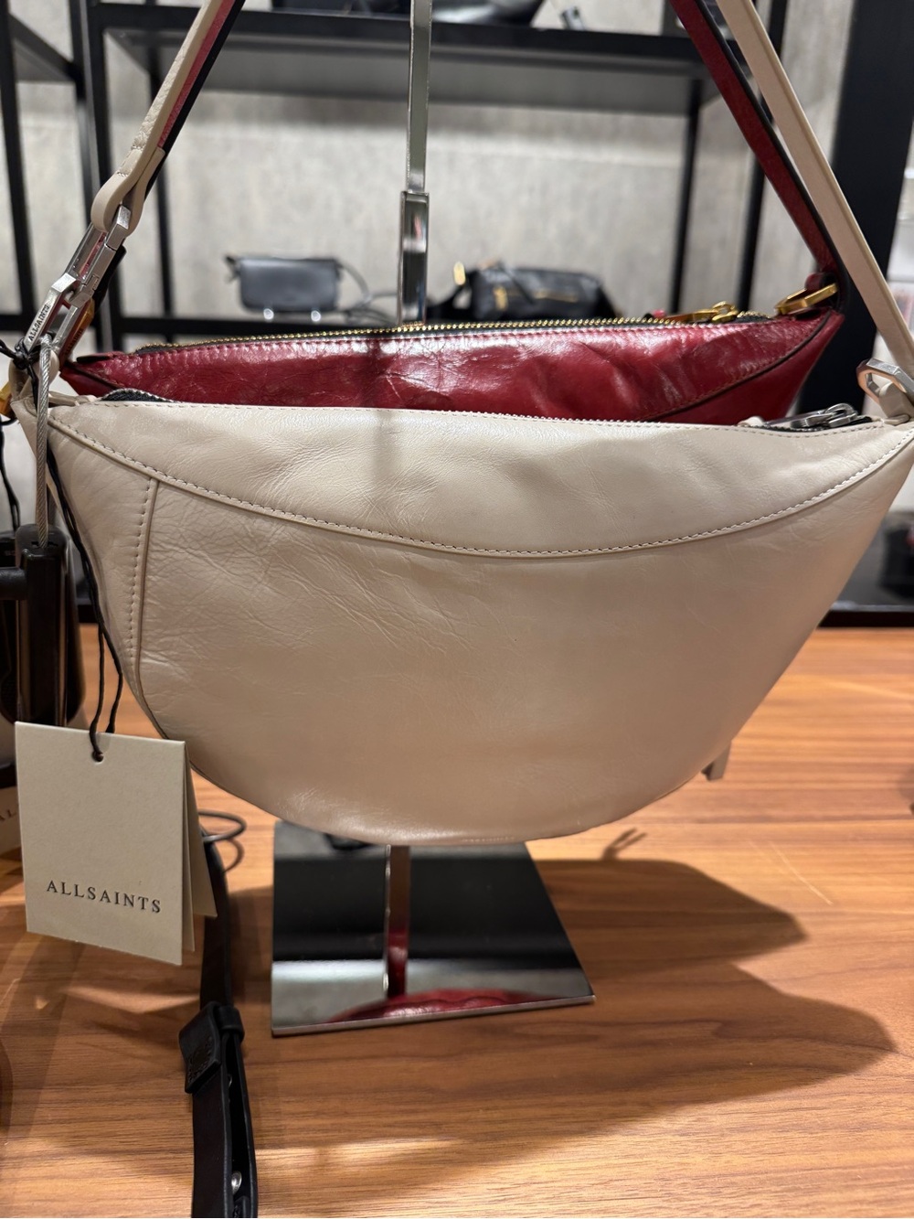NWT Allsaints Luna Micro Leather Crossbody